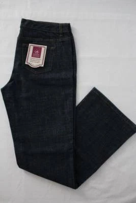 NUEVO Pantalones de mezclilla para mujer azules talla 8 promedio elásticos relajados 5 bolsillos denim oscuro Foto 1 de 3