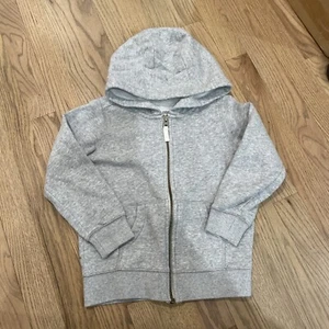 Boys Heather Gray CARTERS KID Zip Up Hooded Sweatshirt - Size 4/5 - Picture 1 of 5