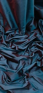 Teal Two Tone Supreme Taffeta Fabric 58'' PRICE PER METER - Picture 1 of 2