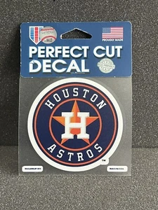 Houston Astros 3 1/4 x 3 1/4 Perfect Cut Car Decal [NEW] MLB Auto Sticker Emblem - Picture 1 of 1