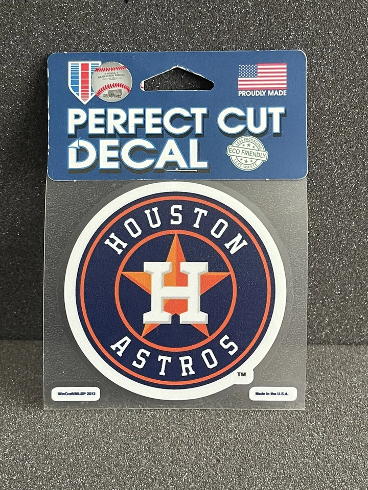 Houston Astros 3 1/4 x 3 1/4 Perfect Cut Car Decal [NEW] MLB Auto Sticker Emblem - Image 1 of 1
