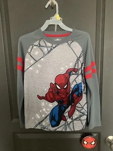 Marvel Spider Man Boys Pajama Set Size M (8) Long Sleeve Shirt & Fleece Bottoms - Picture 1 of 3