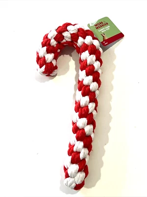MIDLEE Candy Cane Rope Christmas Dog Toy (Large) More & Merrier Holiday Christmas 11"