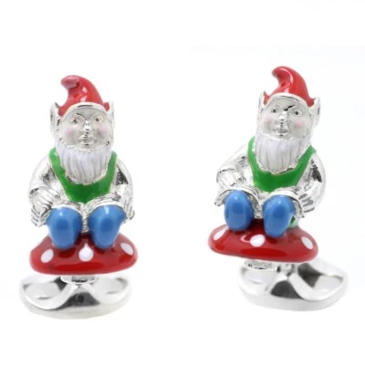Deakin & Francis Sterling Silver and Enamel Gnome Cufflinks - Image 1 of 3