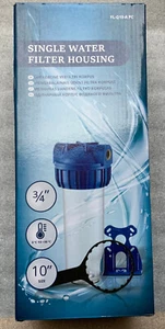 Filtro de agua individual carcasa tamaño 10" conexión 3/4" caja nueva - Imagen 1 de 13