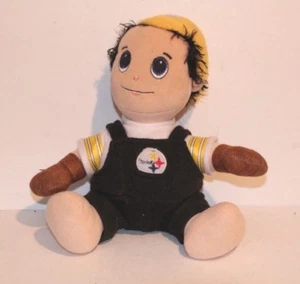 PITTSBURGH STEELERS FAN IN UNIFORM JERSEY 10 INCH PLUSH STUFFED ANIMAL - Picture 1 of 12
