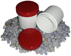 100 Salbendosen Kunststoffdose Kruken Salbendose Cremedose 20g 25ml Deckel rot - Bild 1 von 6