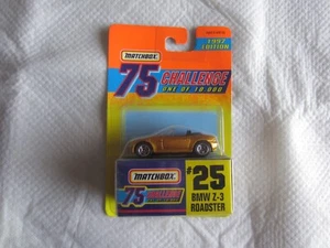 Matchbox 75 Challenge #25 Gold BMW Z-3 Roadster NIP - Picture 1 of 3