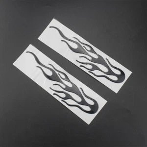 Pegatinas negras 3D Flame Fire auto motocicleta emblema calcomanías personalizadas bicicleta de calle - Imagen 1 de 7