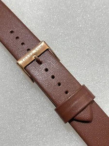 Brown Genuine Leather Quick Release Watch Band 20mm with Rose Gold Tone Buckle - Picture 1 of 4