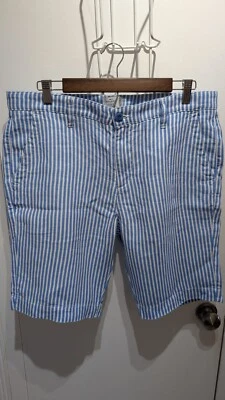 Bermudas de lino a rayas Escales Paris para hombre EU 46/US 36 NUEVAS CON ETIQUETAS No. 250/340 Foto 1 de 4
