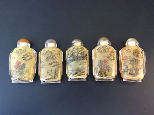 Botella de tabaco pintada en el interior ¡¡¡¡Rara!!! ¡¡¡De colección!!! 5 piezas - Imagen 1 de 3