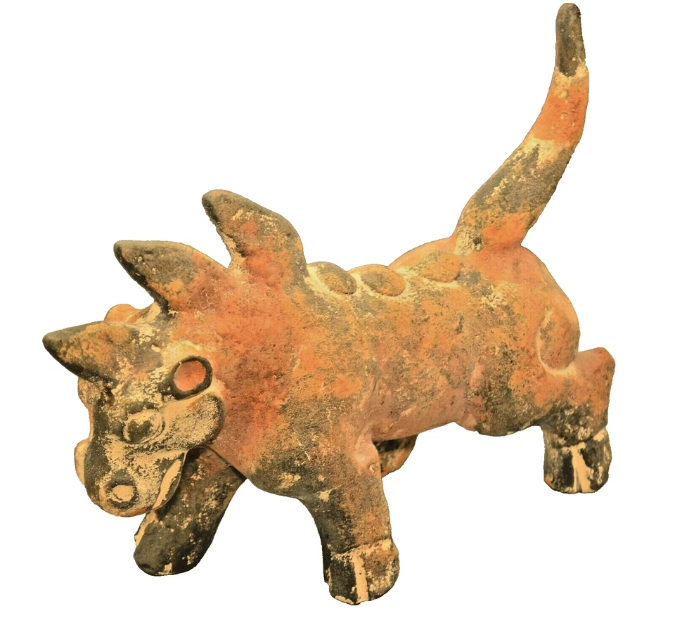 Antique Original Chinese Ancient Mythical Tomb Guardian Lion Statue Sculpture - Image 1 of 4