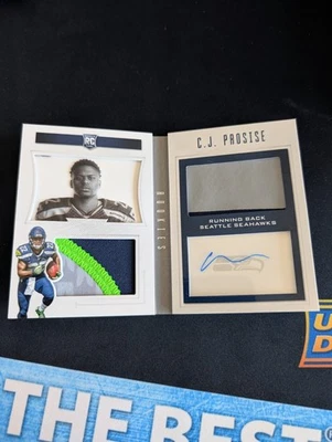 C.J. PROSISE 2016 Panini Playbook Booklet Rookie Patch AUTO / AUTOGRAPH #d /10 - Image 1 of 2