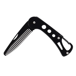 Peine de bolsillo plegable de metal - negro - Imagen 1 de 2