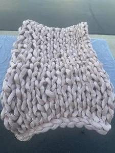 Bearaby Weighted Velvet Napper 20 Lb Throw Retail $259 Pink Rose Quartz - Picture 1 of 8