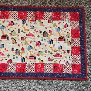 Gesteppter Tischläufer Landhaus Landhaus Landhaus 16x45 Küche Scheune Bauernhof Ranch - Bild 1 von 9