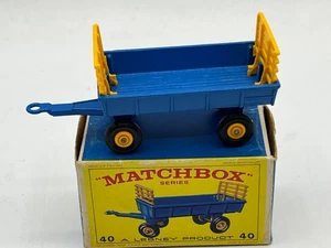 Matchbox Lesney No40C Hay trailer with original box with FREE POSTAGE. - Picture 1 of 18