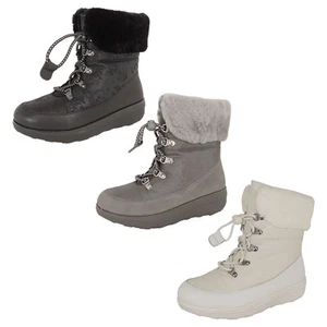 Fitflop Womens Holly Shearling Lace Up Winter Boot Shoes - Picture 1 of 5