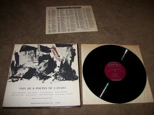 VOIX DE 8 POETES DU CANADA LP -VARIOUS-FOLKWAYS RECORDS-FL9905- W/ BOOKLET - Picture 1 of 2