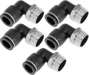 Motoforti Push to Connect Luftverschraubungen 1/2" 90 Grad Leitung Quick schwarz  - Bild 1 von 7