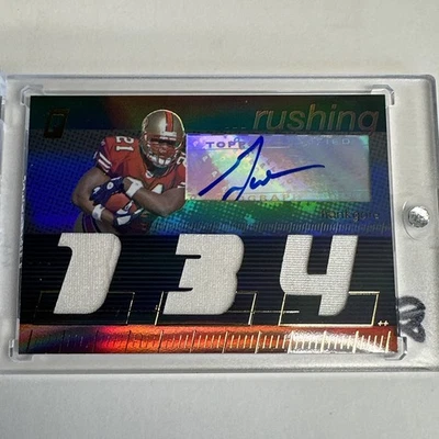 2006 TOPPS PARADIGM CAREER HIGHS TRIPLE JERSEY GOLD FRANK GORE AUTO #’D 4/25 - Image 1 of 4