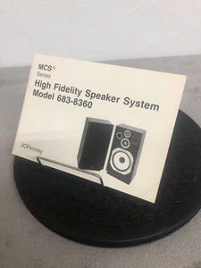 Original J. C. PENNY MCS HIGH FIDELITY SPEAKER SYSTEM MODEL 683-8360 MANUAL - Picture 1 of 4