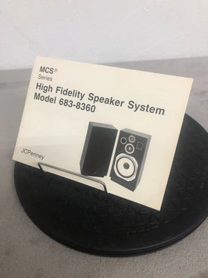 Original J. C. PENNY MCS HIGH FIDELITY SPEAKER SYSTEM MODEL 683-8360 MANUAL - Изображение 1 из 4