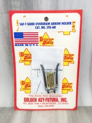 SAF-T Guide Overdraw Arrow Holder STG-AH Golden Key Futura Arrow Rest Bow Archer - Image 1 of 4
