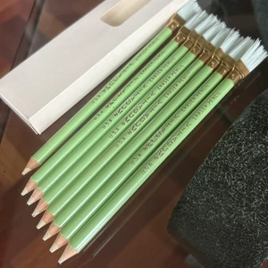 8 Vintage Vitagum Art Eraser Pencils w Brush Unused USA Rare - Picture 1 of 7