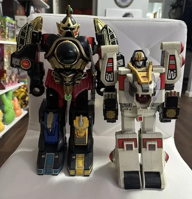 MMPR Power Rangers Vintage 94 Thunder Megazord (Incomplete) + White Tigerzord - Image 1 of 4