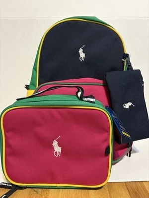 Conjunto Mochila Unisex Polo Ralph Lauren Lona Bloqueada de Color Foto 1 de 3