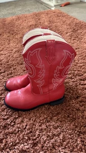 Red Western Cowboy Boots UK Size 3 Good Condition - Picture 1 of 7