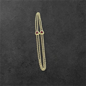Atemberaubende Vintage Swarovski Gold Rubin Strass Halskette - Bild 1 von 2