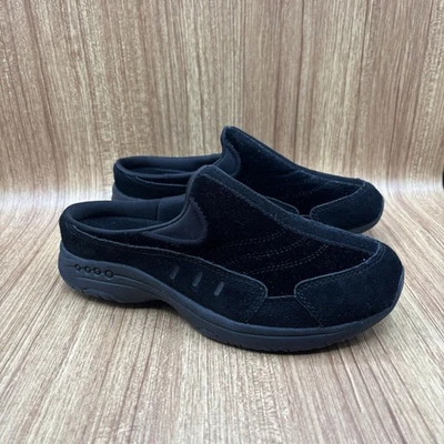 Easy Spirit Traveltime Clog Black Velvet and Suede Women's Size 9W - Image 1 of 4