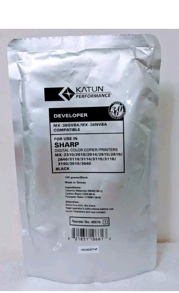 Katun Black Developer Kit for Sharp MX- Ink Cartridge -100K Yield  - Image 1 of 1