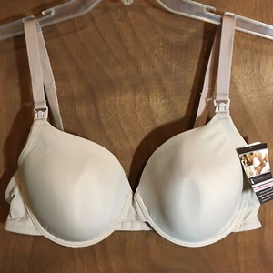 Womens MATERNITY Nursing Bra, LaLeche League, Nude, 4507 40C underwire B101 - Picture 1 of 12