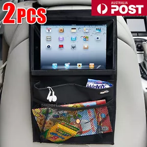 2x Car Auto Back Seat Organiser Travel Storage Bag with iPad Pocket Holder - Picture 1 of 7