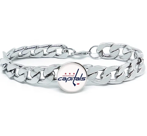 Washington Capitals Hockey Gift Men's Women's Stainless Steel Bracelet GiftPk D4 Cover