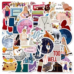 50 x Taylor Stickers For Scrapbook Guitar WaterBottle Laptop Skateboard Decor - Picture 1 of 7
