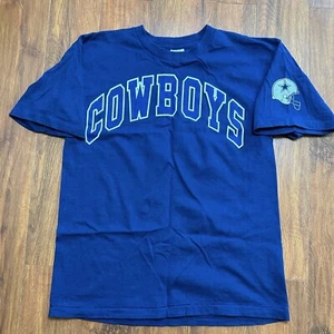 Vtg 1992 Dallas Cowboys Shirt L Salem Sportswear Single Stitch NFL Logo Tee USA - Picture 1 of 11