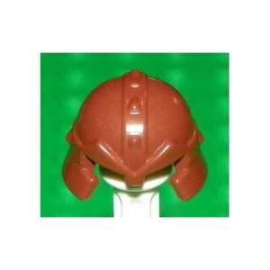 LEGO - Minifig, Headgear Helmet with Cheek Protection (Dwarf) - Reddish Brown - Picture 1 of 1