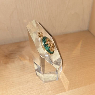 Николай и Александра (последний царь России) герб стеклянная статуэтка табличка - Изображение 1 из 4