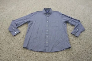 Camicia Lana e Principe Uomo XL Blu Tasca con Bottoni Chambray Lana Manica Lunga - Foto 1 di 8