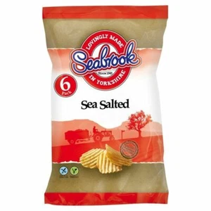 Seabrook Crinkle Cut Sea Salt Crisps 25g x 6 per pack - Pack of 2 - Picture 1 of 1