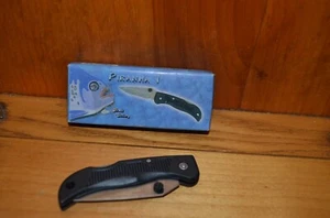 MINIATURE PIRANHA 1 WORKING KNIFE LINER LOCK STAINLESS STEEL BLADE THUMB STUD - Picture 1 of 2