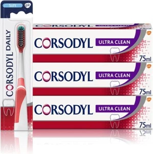 Corsodyl Gum Care Ultra Clean Toothpaste and Toothbrush Regime Kit - Picture 1 of 3