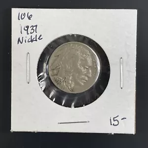 Moneta cinque centesimi 1937 testa di bufalo indiano nichel liberty F 5C USA da collezione vintage - Foto 1 di 23