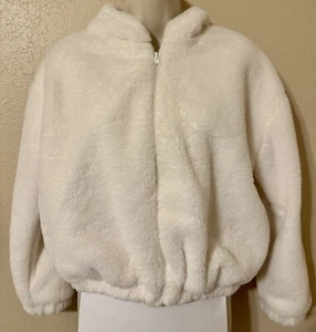 ART CLASS Faux fur Coat, Full Zip/Pockets/Hoodie, Size L 10/12 (A058) - Picture 1 of 11