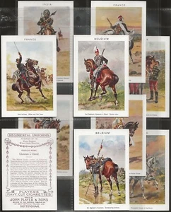 PLAYERS-FULL SET- REGIMENTAL UNIFORMS 1914 (X10 CARDS) EXCELLENT - Picture 1 of 1